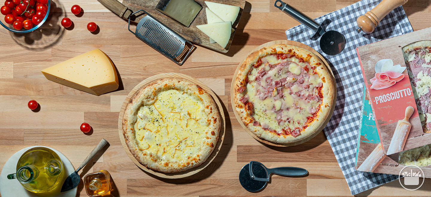 Prueba nuestras pizzas frescas elaboradas con masas madre: Prosciutto y Formaggi. 